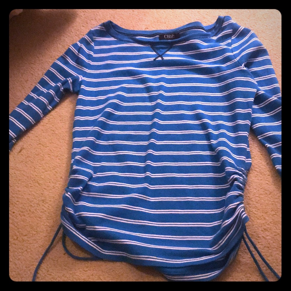 Blue striped top